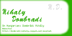 mihaly dombradi business card