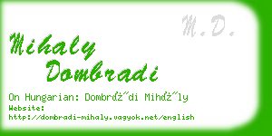 mihaly dombradi business card